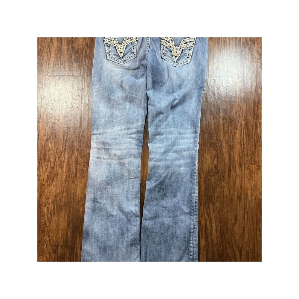 Vigoss Women’s Bootcut Jeans The Dublin Light Wash Blue Size 7/8 Embellished - Picture 7 of 7